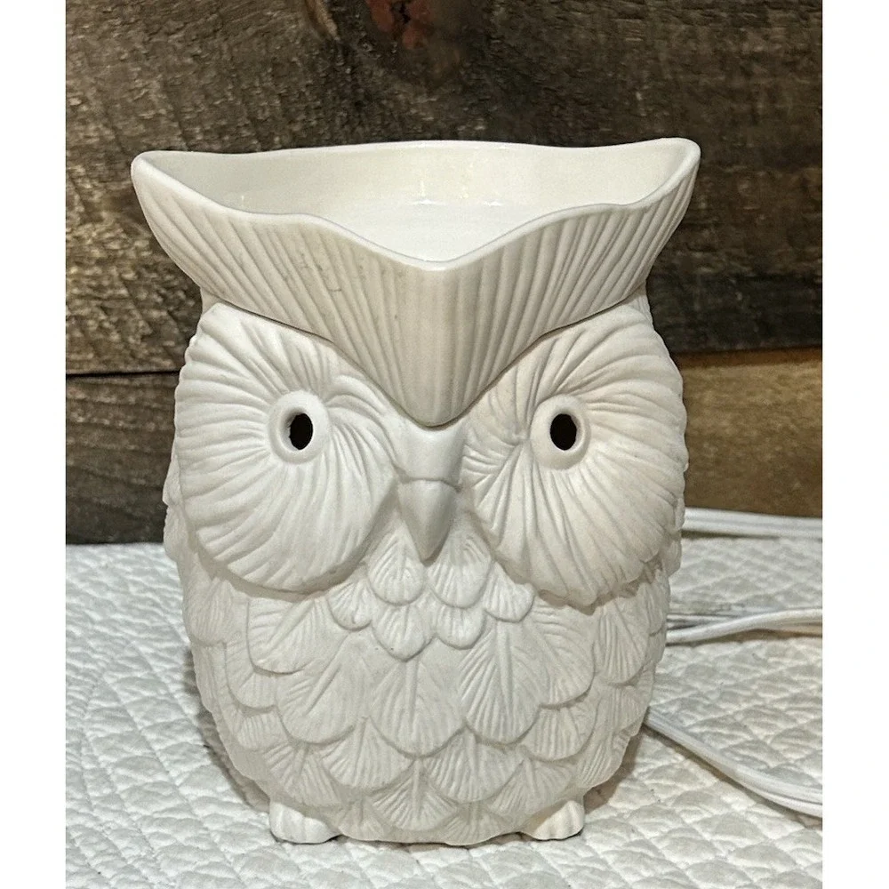 SCENTSY WHOOT (White Owl) Full-Size Electric Wax Warmer RETIRED